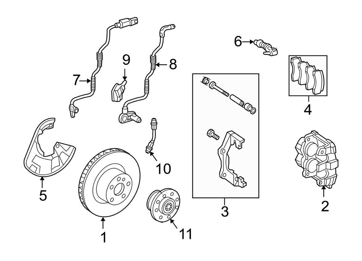 Mercedes Disc Brake Pad Wear Sensor 1645401017